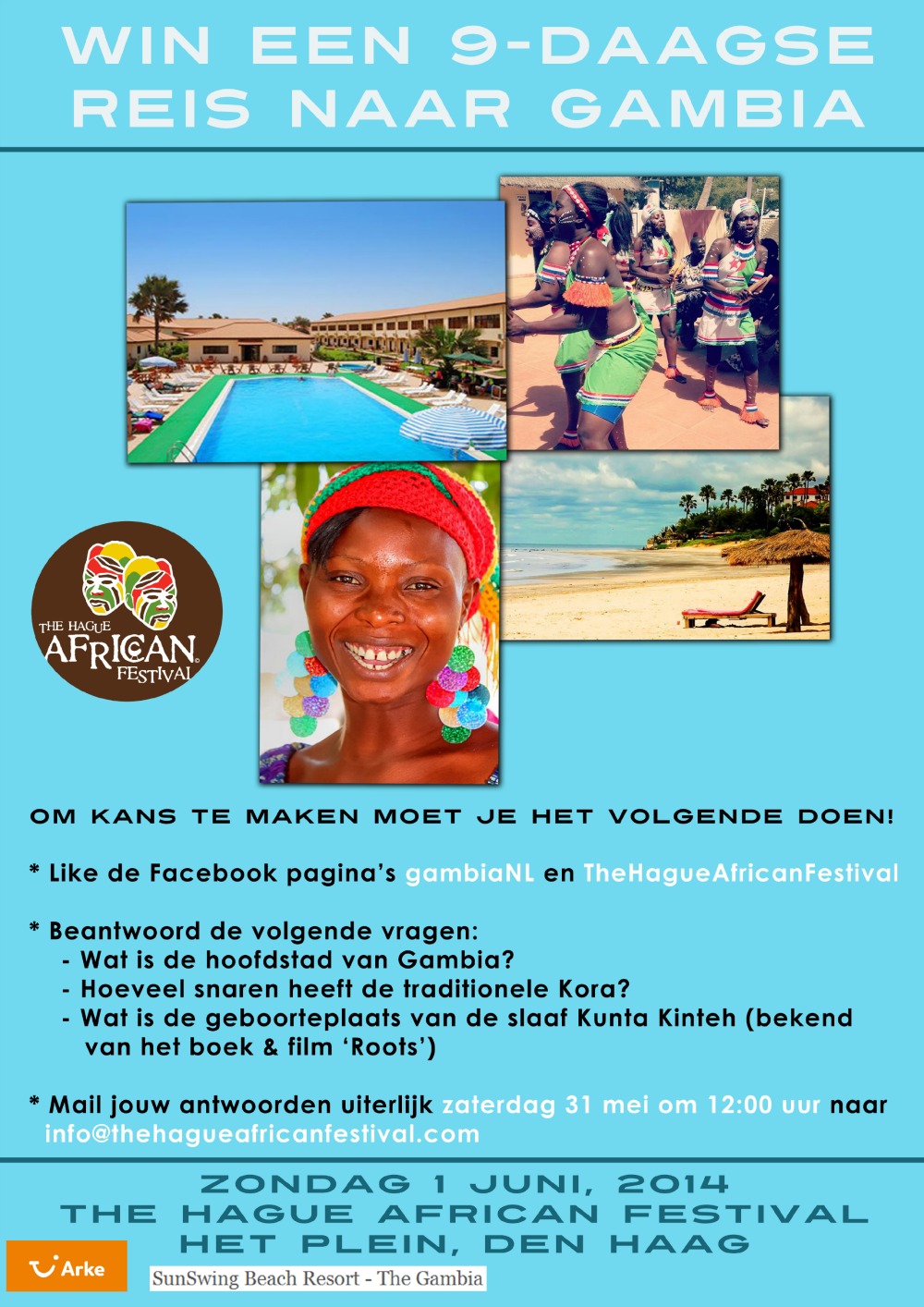 Win een 9-daagse reis naar Gambia tijdens het The Hague African Festival 2014!