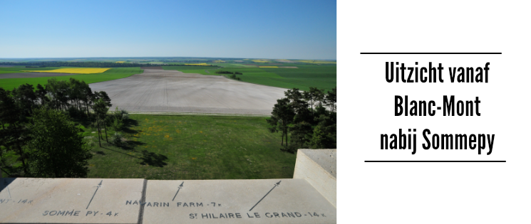 De monument Blanc Mont in de Champagne Ardenne is opgericht ter nagedachtenis aan de 70.000 Franse en Amerikaanse soldaten die ten tijde van de Eerste Wereldoorlog sneuvelden in deze regio.